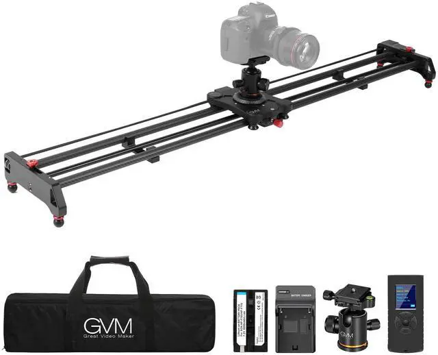 Main image of GVM 48"/120CM Carbon Fiber Motorized Camera Slider, Professional Camera Slider with Remote Control, Support Video Mode, Time Lapse Photography, Horizontal, Tracking and 120° Panoramic Shooting