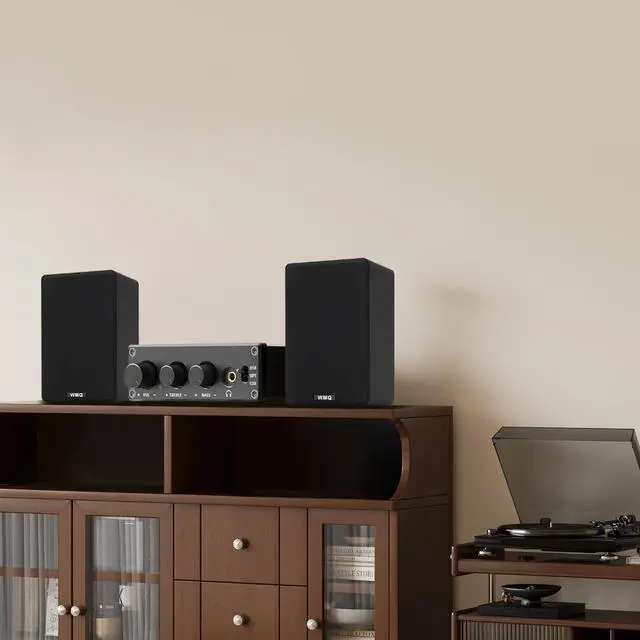 Alt view image 7 of 7 - 40W*2 Passive Bookshelf Speakers for Home Theater Surround Sound, Stereo, and Passive Near Field Monitor, 2-WayRequires a Receiver or Amplifier (Black, Pair)