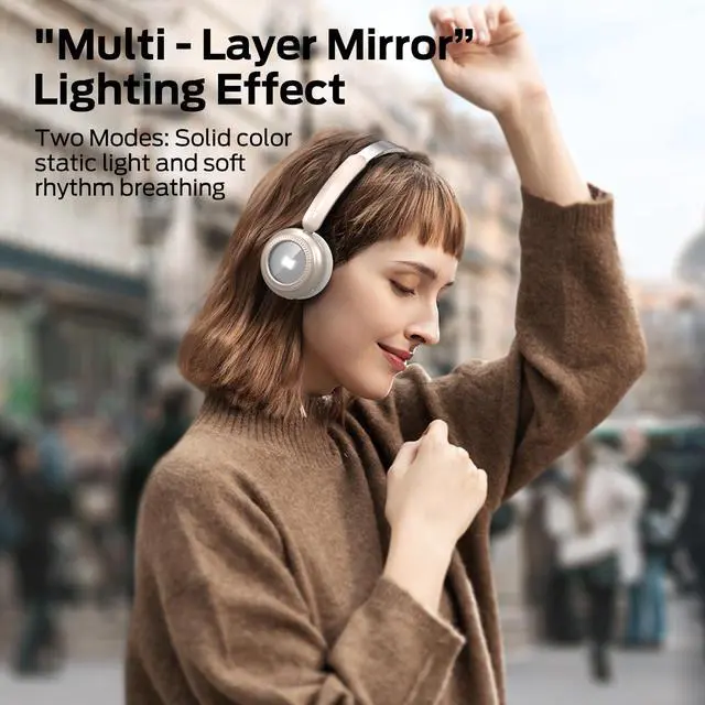 Alt view image 6 of 7 - N-Tune MINI 01 Bluetooth Headphones - Bluetooth 6.0 On-Ear Headphones with Speed Charge, Clear Audio, 50H Playtime, Comfortable & Lightweight Design, Hands-Free Calls (White)