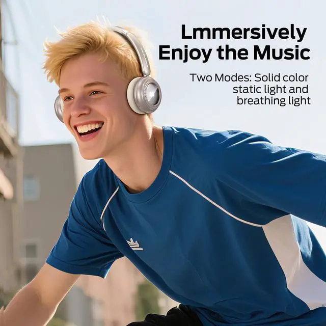 Alt view image 7 of 7 - N-Tune MINI 01 Bluetooth Headphones - Bluetooth 6.0 On-Ear Headphones with Speed Charge, Clear Audio, 50H Playtime, Comfortable & Lightweight Design, Hands-Free Calls (White)