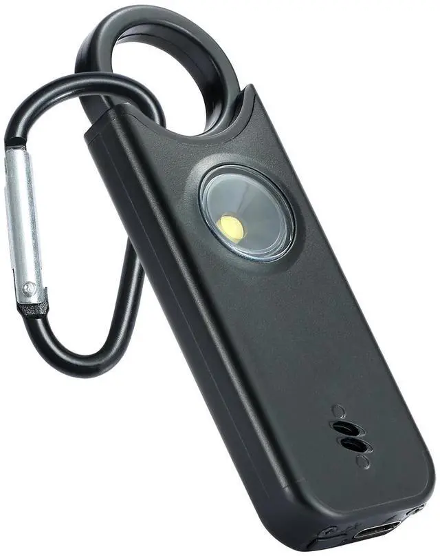Main image of Personal Safety Alarm - 135dB Ultra Loud Siren with LED Strobe Light, USB-C Rechargeable, Compact Keychain Alarm for Women/Men, Emergency Flashlight & Vibration Alert(Black)