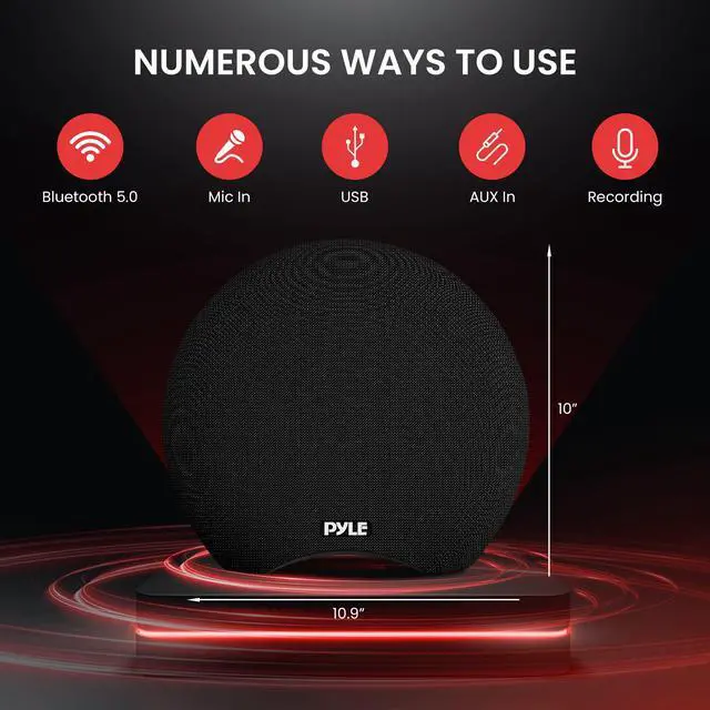 Alt view image 3 of 7 - Portable Speaker Bluetooth | 280W Portable Waterproof Bluetooth Speaker with Dual 3 Subwoofers, Wireless Mic, TWS, MP3/USB/AUX Playback | Built-in Rechargeable Battery | For Indoor & Outdoor Use