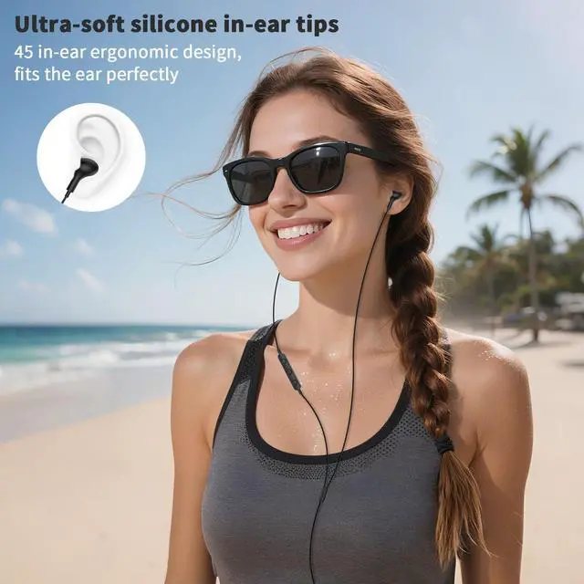 Alt view image 5 of 7 - USB Earbuds with Microphone for PC Laptop,Wired USBA Headset,Black | in Ear Buds Noise Isolating Light Laptop Earphones,Headphones with Mic for Dell HP Computer PC Office Zoom Work Gaming School