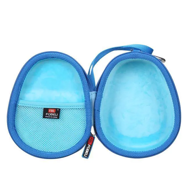 Alt view image 3 of 7 - Kids Headphone Case for BAICLUD/Mehomeli/JusTalk/iClever/LOBKIN | Hard EVA Shell, Kids Bluetooth Air Conduction Open Ear Headphones Case, Shockproof & Water-Resistant, Blue