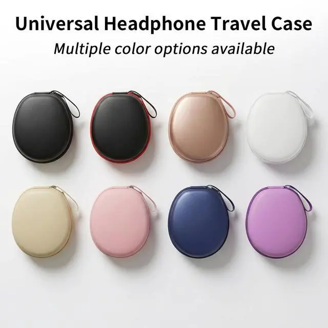 Alt view image 7 of 7 - Hard Headphone Case for Anker/for JBL/for Sony/for Beats | for Bose/ for Apple/ for JLab, Elastic Strap, Mesh Pocket, Nylon, Home, Travel, Luggage, Commuting, Case Only, Black