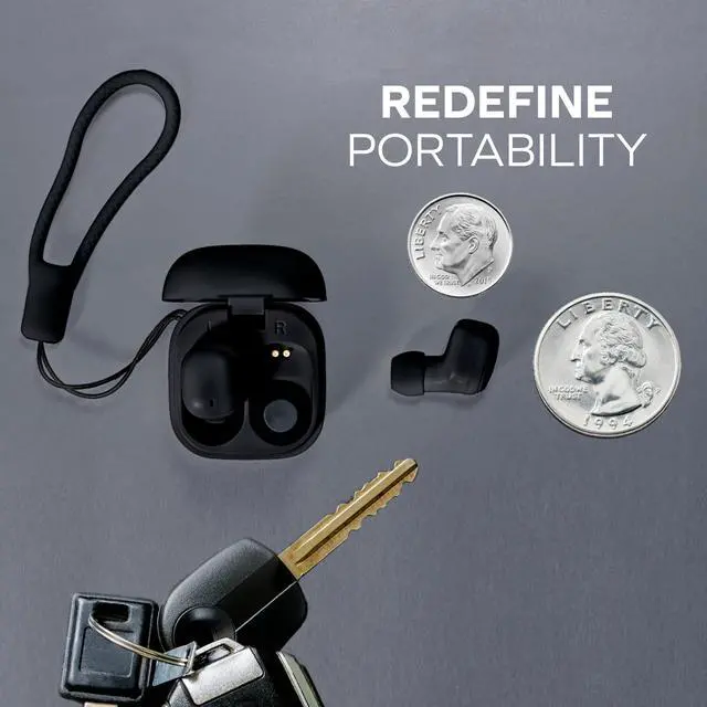 Alt view image 3 of 7 - Mini Wireless Earbuds Bluetooth 5.3 Headphones, Small in-Ear Noise Isolating Ear Buds with Mic & Charging Case, 12 Hr Playtime Lightweight Invisible Headset for iPhone & Android Black