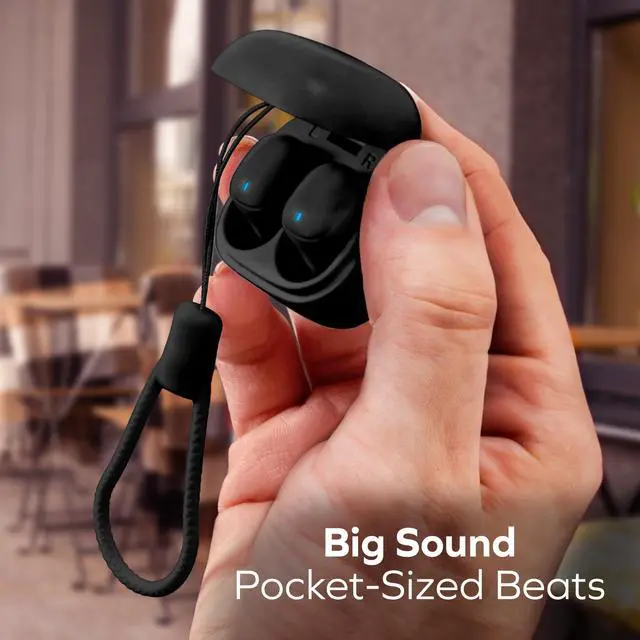 Alt view image 6 of 7 - Mini Wireless Earbuds Bluetooth 5.3 Headphones, Small in-Ear Noise Isolating Ear Buds with Mic & Charging Case, 12 Hr Playtime Lightweight Invisible Headset for iPhone & Android Black