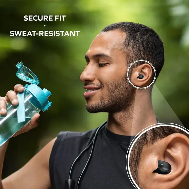 Alt view image 7 of 7 - Mini Wireless Earbuds Bluetooth 5.3 Headphones, Small in-Ear Noise Isolating Ear Buds with Mic & Charging Case, 12 Hr Playtime Lightweight Invisible Headset for iPhone & Android Black