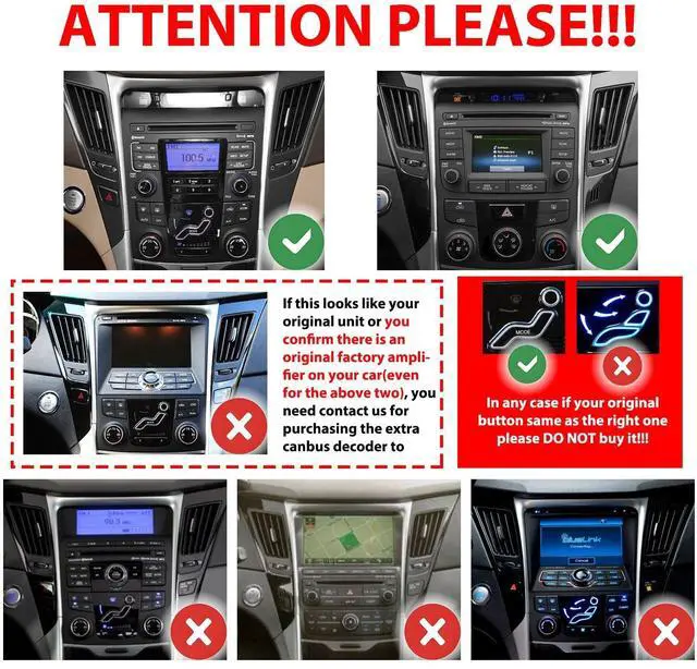 Alt view image 2 of 7 - for Hyundai Sonata 2011-2014 CarPlay Android Auto Autoradio Car Navigation Stereo GPS Radio 9" IPS Touchscreen Headunit Tablet if Applicable Quad Core 2G+64G