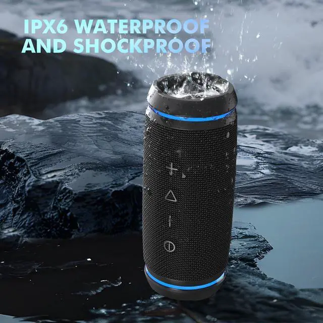 Alt view image 3 of 7 - Bluetooth Speaker, 36W Portable Outdoor Bluetooth Speakers, True Wireless Stereo, IPX6 Waterproof, BT 5.4, 30H Play, 72W Dual Pairing, EQ, DSP, Built-in Mic, for Indoor & Outdoor Use