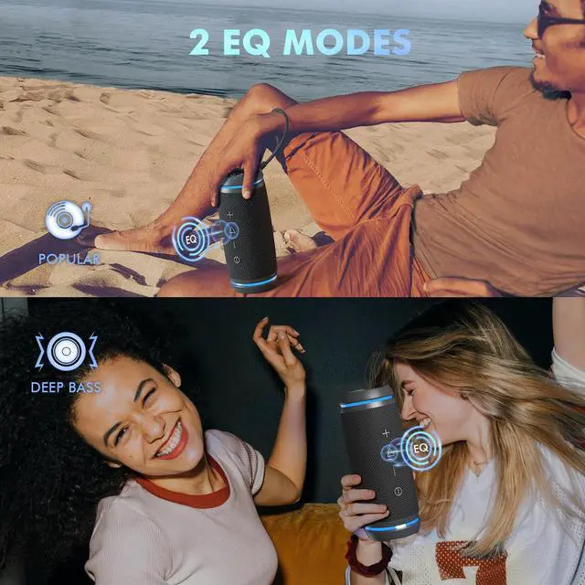 Alt view image 6 of 7 - Bluetooth Speaker, 36W Portable Outdoor Bluetooth Speakers, True Wireless Stereo, IPX6 Waterproof, BT 5.4, 30H Play, 72W Dual Pairing, EQ, DSP, Built-in Mic, for Indoor & Outdoor Use