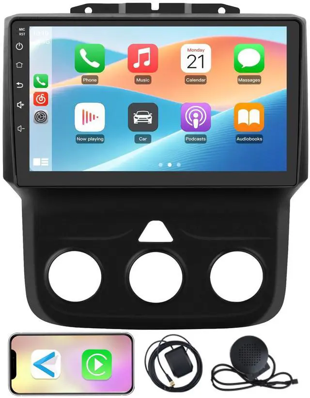Main image of Car Radio Stereo for Dodge Ram 1500 2500 3500 (2013-2019) Carplay | 5G WIFI 9 inch 1280x720P IPS HD Touchscreen Wireless Carplay Andriod Auto BT 5.0 Upgrade GPS SWC DSP Rearview AM FM Manual AC