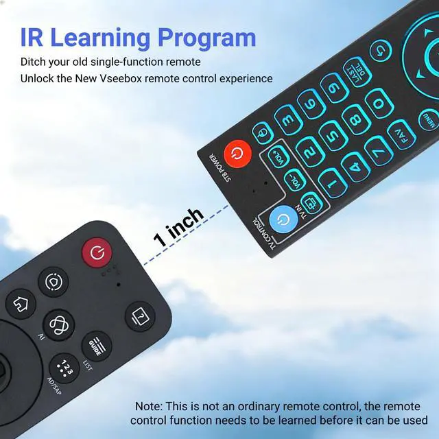 Alt view image 5 of 7 - New Backlight V5 Pro Voice Remote Control Compatible with vSeeBox V1, V2, V3, V5 Pro, V3 Plus, V1 Max, Elite, Max Models