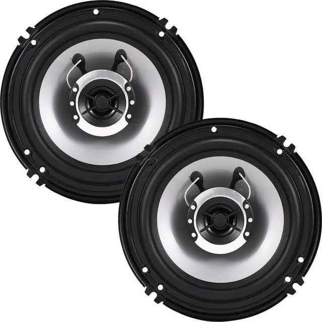 Alt view image 6 of 7 - 6in 2-Way Coaxial Car Speakers, 400W (100W RMS), w/Wire & Cover (Pair) | Universal Car Stereo Speaker Replace, Auxiliary Coaxial Speaker