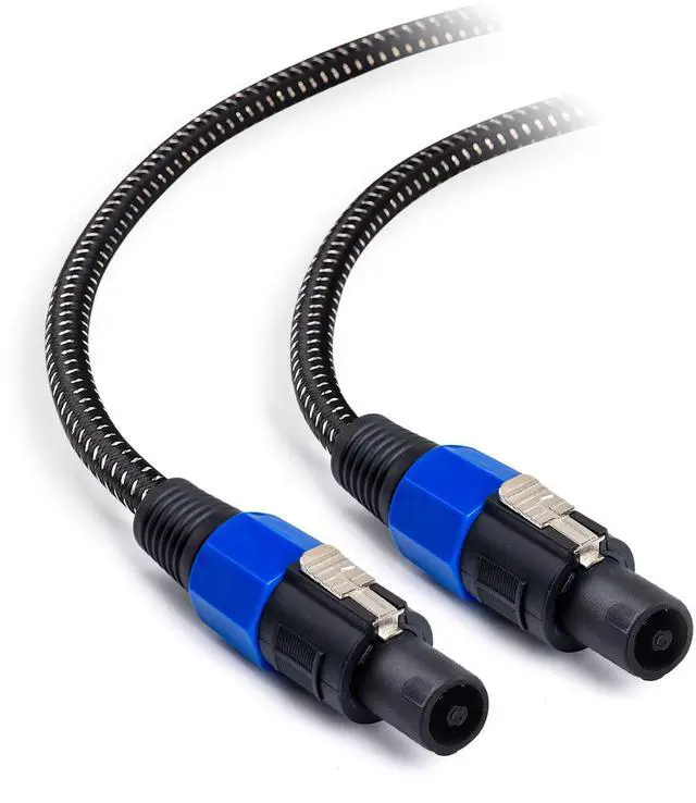 Alt view image 7 of 7 - Premium Braided 12AWG Speaker Cable, 3ft | Compatible with Speakon NL4FC Port