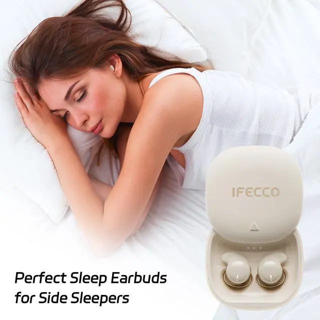 Alt view image 3 of 7 - IFECCO Sleep Earbuds Wireless for Side Sleepers with Noise Blocking | Sleep Headphones for Side Sleepers,Sleeping Earbuds Bluetooth 6.2,IPX6 Waterproof,with Mic