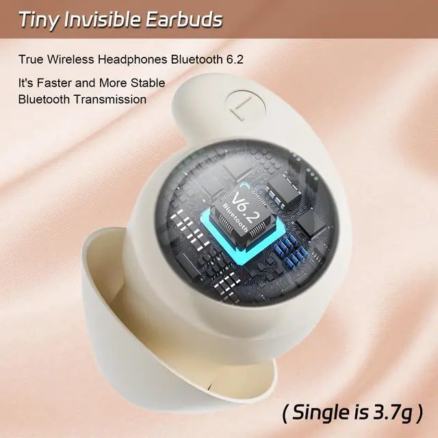 Alt view image 6 of 7 - IFECCO Sleep Earbuds Wireless for Side Sleepers with Noise Blocking | Sleep Headphones for Side Sleepers,Sleeping Earbuds Bluetooth 6.2,IPX6 Waterproof,with Mic