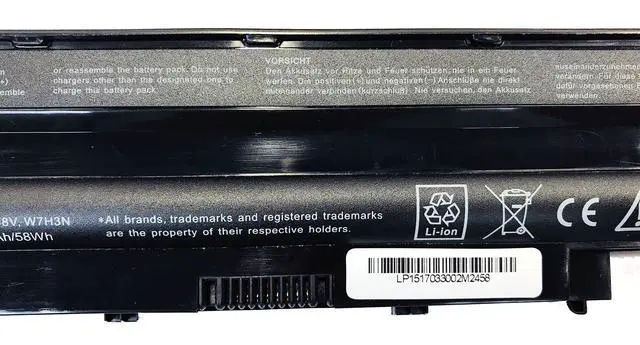 Alt view image 3 of 7 - J1KND Laptop Battery 58Wh Replacement for Dell Inspiron N3010 N4010 N4110 N5010 N5110 N7010 M4110, Compatible with 4T7JN TKV2V W7H3N YXVK2 WT2P4 383CW 312-1205
