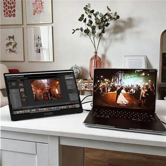 Alt view image 7 of 7 - 15.6 Inch 1080p FHD Ultra-Slim Laptop Monitor Second Display | IPS 1920x1080 Adjustable Kickstand, Screen Extender for PC, Mac, Tablet, Phone, Xbox, PS5, Switch USB-C & HDMI Connectivity