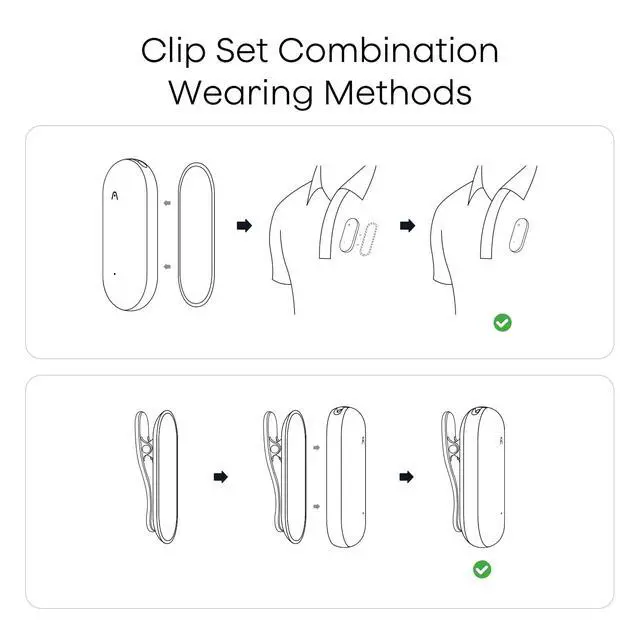 Alt view image 6 of 7 - Replacement Magnetic Clip and Pin for NotePin & NotePin S | Accessory Replacement Kit Set for NotePin AI Voice Recorder (No Additional Purchases Needed), Black