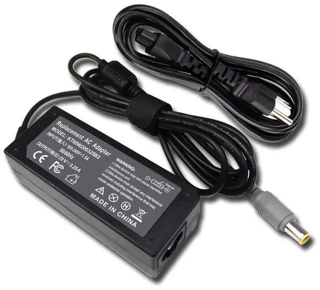 Main image of 20V 3.25A 65W Adapter for Lenovo Thinkpad T400 T410 T420 T420S T430 T430s | T430u T500 T510 T520 X120e X130e X131e X140e X200 X201 X220 X220T X230 E520 E530 E535 SL500 SL510 T430u T520 Laptop Charger