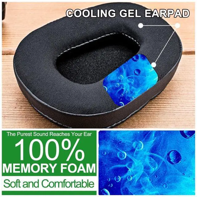Alt view image 3 of 7 - B450-XT B550-XT Kit Replacement Ear Pads Cushions - Compatible with B450 XT / B550 XT Headset I B450-XT/B550-XT Replacement Cushion Kit (Hybrid Cooling Gel Fabric)