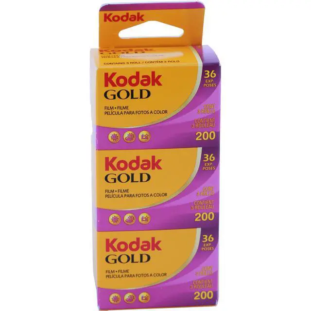 Alt view image 2 of 2 - Kodak Gold 200 35mm Film Bundle, 3 Rolls, 36 Exposures Each, for 35mm Film Camera Includes Premium Microfiber Cloth-Kodak 3 Roll Pack
