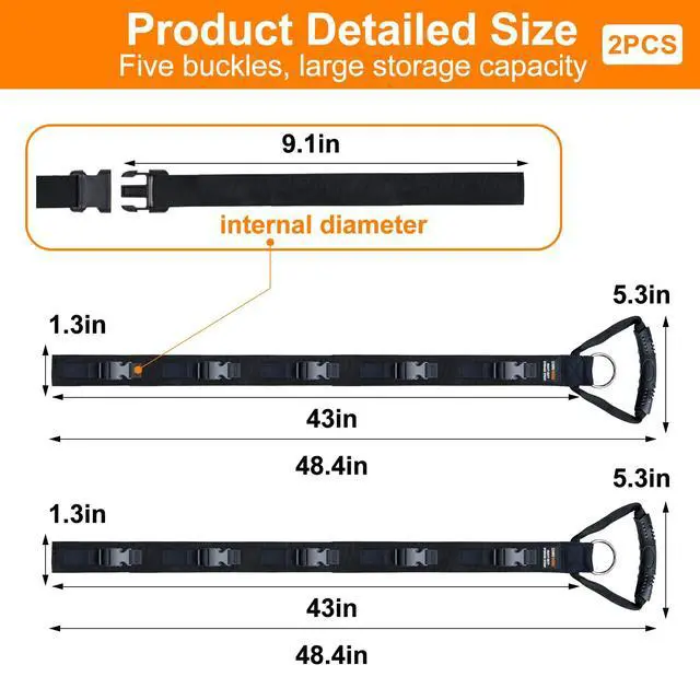 Alt view image 5 of 7 - Extension Cord Organizer Adjustable 2 PCS with 5 Slots | Adjustable Extension Cord Hanger, Extension Cord Holder, Garage Garden Storage Straps, For Cable, Hose, Rope, Tool