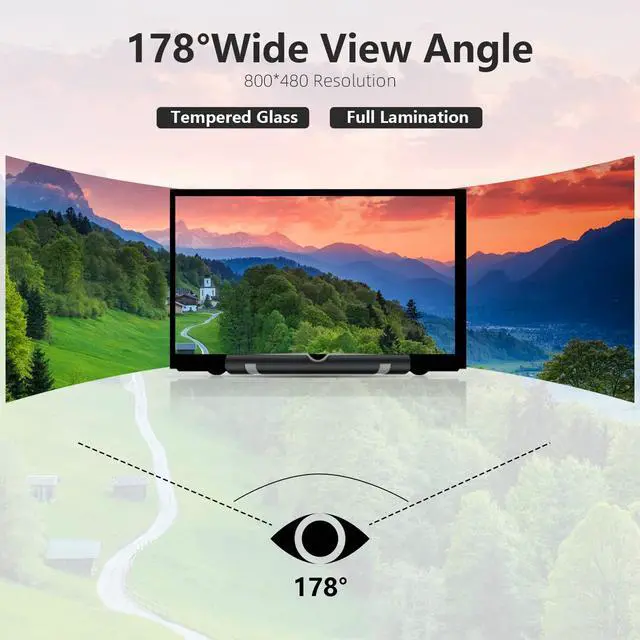 Alt view image 7 of 7 - Raspberry Pi Screen, 7 Inch Portable Monitor External Display 800x480 IPS Screen Small HDMI Monitor for Raspberry Pi 400/4/3/2/Zero/B/B+ Jetson Nano Win11/10/8/7 (Non-Touch)