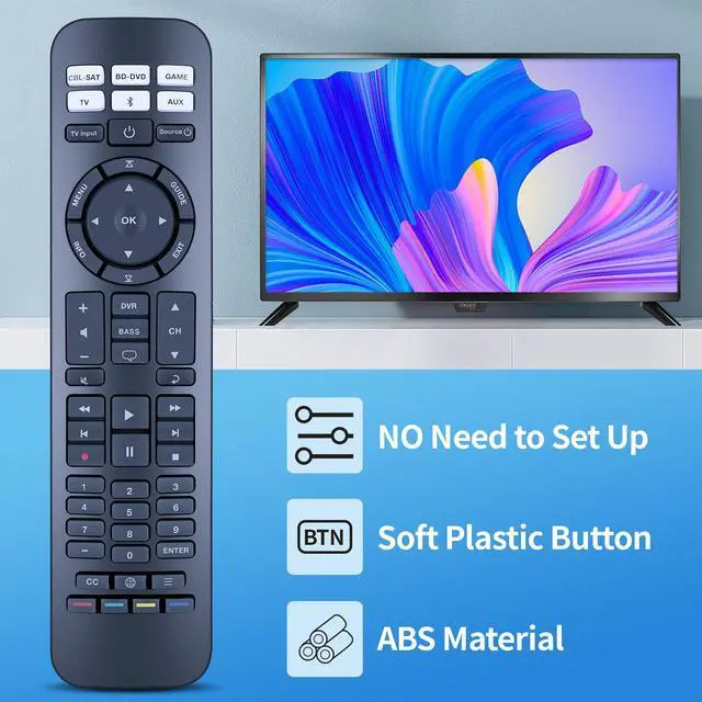 Alt view image 4 of 7 - Replacement Remote Control for Bose RC-PWS III Universal Remote Control, Compatible with Bose Cinemate I IIGS 1SR Solo5 Solo 10 & 15 Solo TV Sound Systems & CineMate Home Theater Speaker Systems