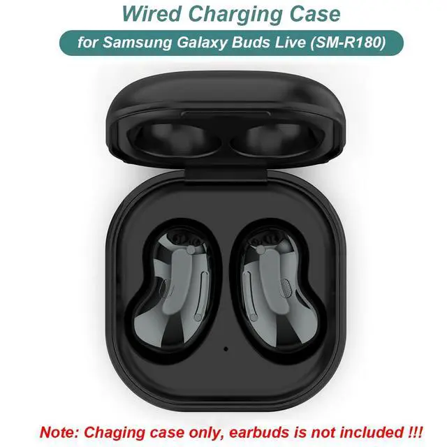 Alt view image 2 of 7 - Charging Case for Galaxy Buds Live SM-R180 Earbuds (Black) | Replacement Charger Case Cover Dock Station for Samsung Galaxy Buds Live Headphones