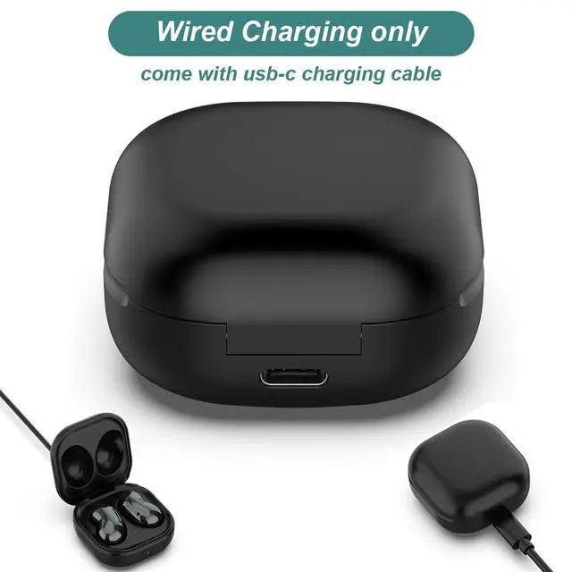 Alt view image 4 of 7 - Charging Case for Galaxy Buds Live SM-R180 Earbuds (Black) | Replacement Charger Case Cover Dock Station for Samsung Galaxy Buds Live Headphones