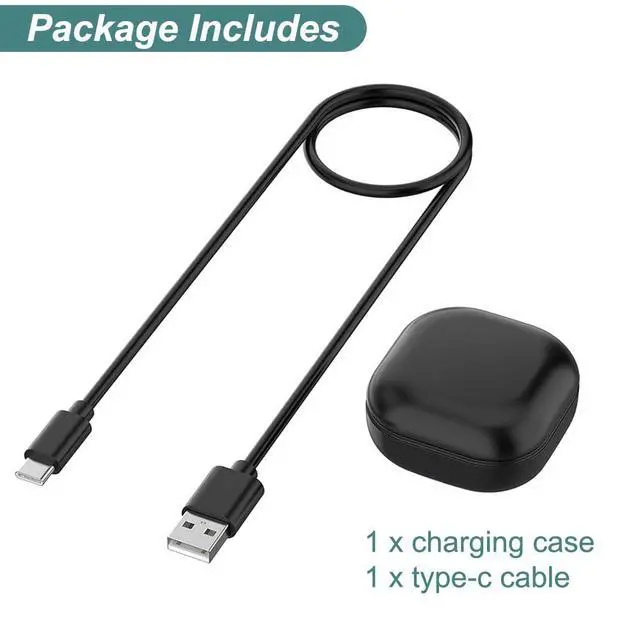 Alt view image 6 of 7 - Charging Case for Galaxy Buds Live SM-R180 Earbuds (Black) | Replacement Charger Case Cover Dock Station for Samsung Galaxy Buds Live Headphones