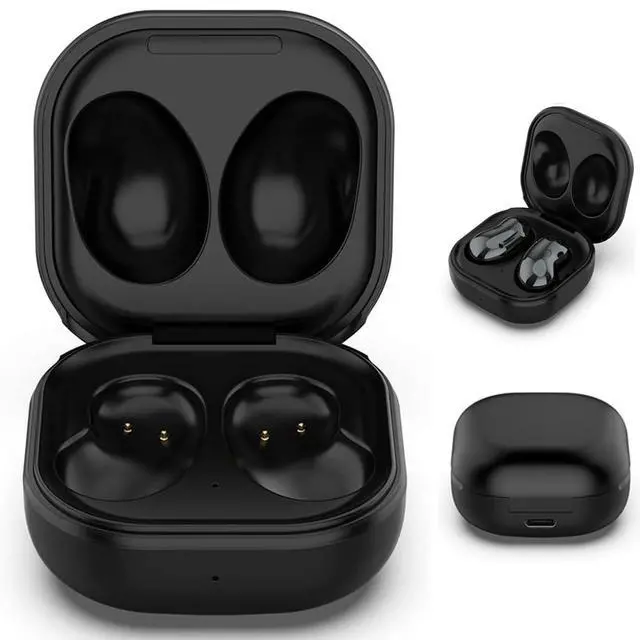 Alt view image 7 of 7 - Charging Case for Galaxy Buds Live SM-R180 Earbuds (Black) | Replacement Charger Case Cover Dock Station for Samsung Galaxy Buds Live Headphones