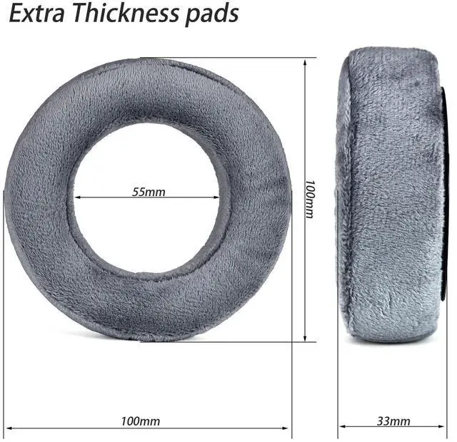 Alt view image 2 of 7 - Headphone Earpads and heanband Replacement Ear Pads Cover Cushions Compatible with Beyerdynamic DT700 Prox DT900 Prox Headphone (Thickened earpads+Black Headband)