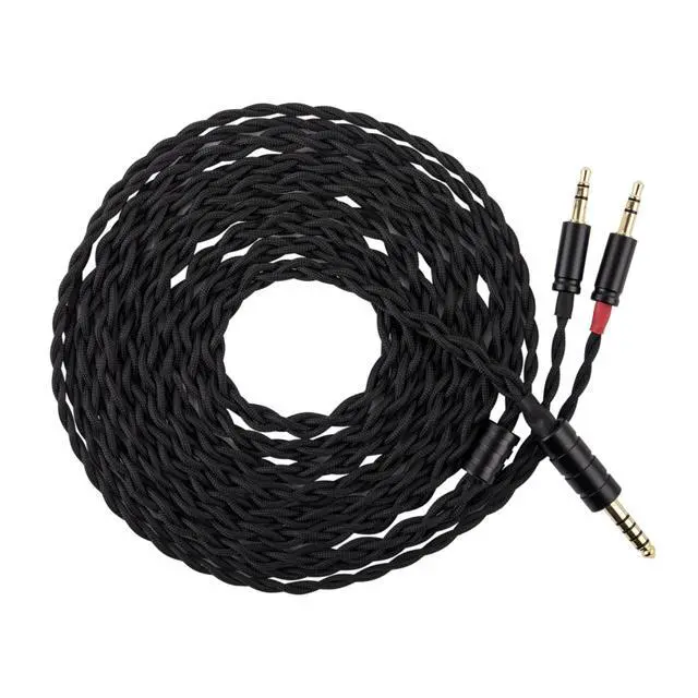 Main image of Tripowin Nova 2M Over-Ear Monitor Headphone Cable | 4-Strand Silver Foil/OCC Hybrid Upgrade Cable, Dual 3.5mm to 4.4mm/3.5mm/XLR Plug, for Musicians Audiophiles, 4.4mm, Black