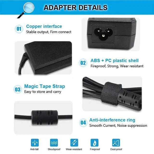 Alt view image 3 of 7 - 90W 20V 4.5A AC Adapter Charger Compatible with Lenovo Thinkpad T60 T61 T400 T410 T420 T430 T500 T510 T520 T530 X60 Z60 X200 X201 X220 X230 X61 L420 L430 Edge 14 15 E420 E430 E530 Power Supply