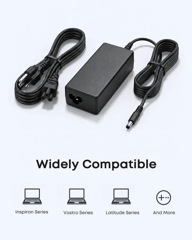 Alt view image 7 of 7 - 65W 4.5mm Charger AC Adapter Compatible with Dell Inspiron Laptop | Compatible with Inspiron 13 14 15 5558 5755 3147 7348 5555 5559, Latitude 3320 3330 3340 3420 3430 3440 3450 3520 3530 3540