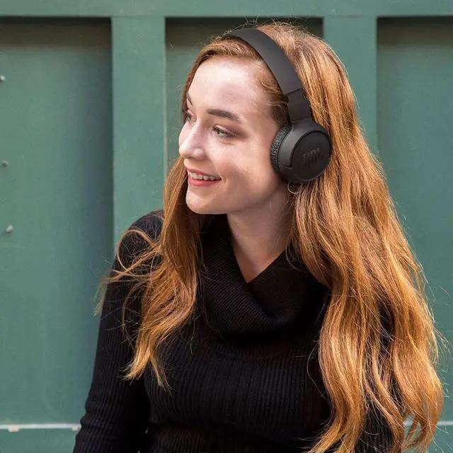 Alt view image 7 of 7 - Tune 570BT On-Ear Wireless Bluetooth Headphones with Pure Bass Stereo Sound, Includes Cleaning Cloth - Black(T570BTBLKAM-CC)