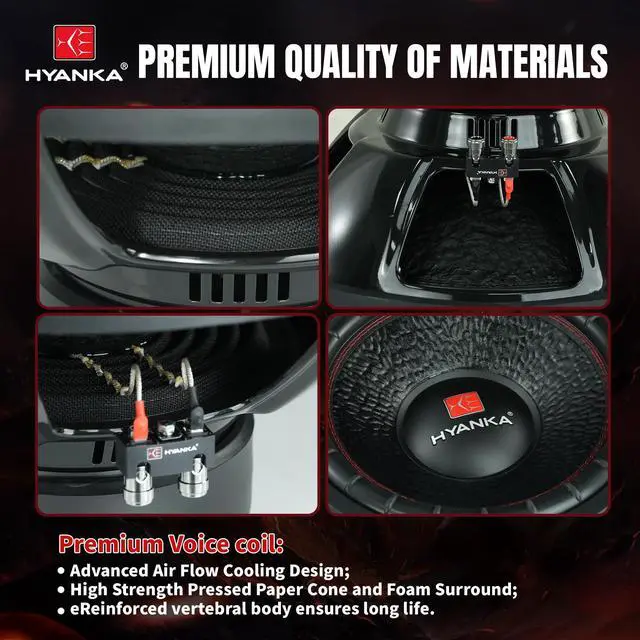 Alt view image 3 of 7 - BSC-15-4 15 Inch Subwoofer - 1200W MAX Power 15 Inch Paper Cone Subwoofer Car Audio, Black Iron Basket, 2.5 Dual Voice Coil 4 Ohm Impedance 15 Sub for Cars