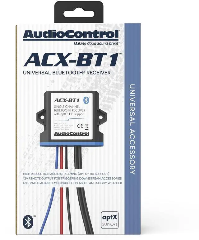 Alt view image 3 of 6 - ACX-BT1 All-Weather IPX5 Marine & Powersports Bluetooth HD Audio Streamer for Boat, Jet Ski, ATV, UTV, Side by Side, 4x4 Off Road Vehicle or Car Audio System, aptXTM Compatible