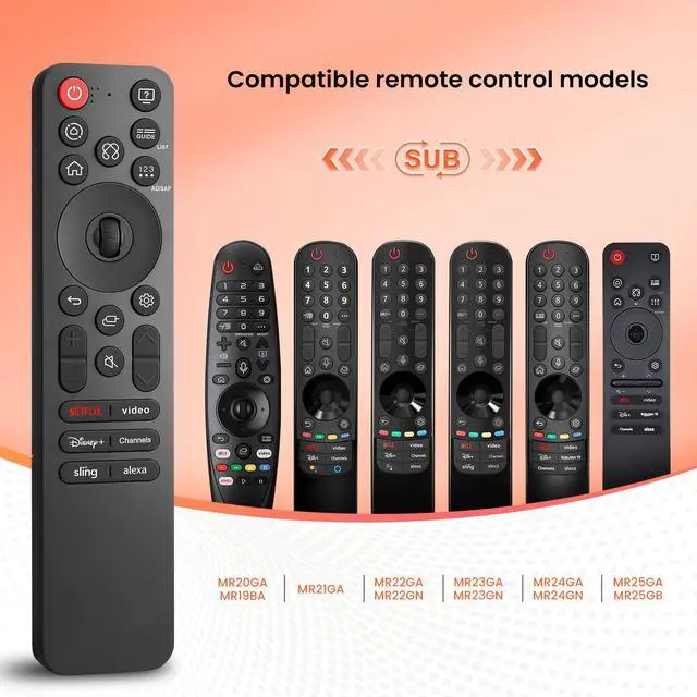 Alt view image 2 of 7 - MR25GA for LG-Smart-TV-Magic-Remote-Control Replacement with | AI VoiceAir Mouse Pointer6 ShortcutsHigh strengthHigh-quality ABS materialFingerprint resistantNon-slip