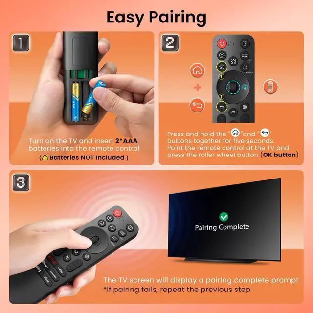 Alt view image 6 of 7 - MR25GA for LG-Smart-TV-Magic-Remote-Control Replacement with | AI VoiceAir Mouse Pointer6 ShortcutsHigh strengthHigh-quality ABS materialFingerprint resistantNon-slip