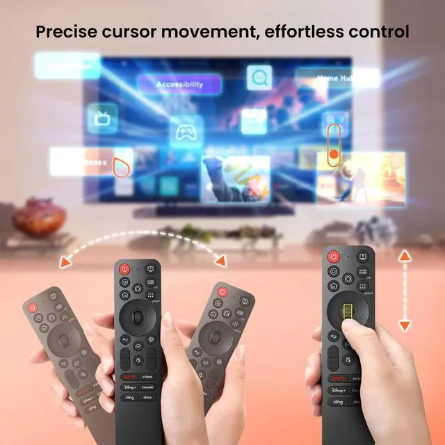 Alt view image 7 of 7 - MR25GA for LG-Smart-TV-Magic-Remote-Control Replacement with | AI VoiceAir Mouse Pointer6 ShortcutsHigh strengthHigh-quality ABS materialFingerprint resistantNon-slip