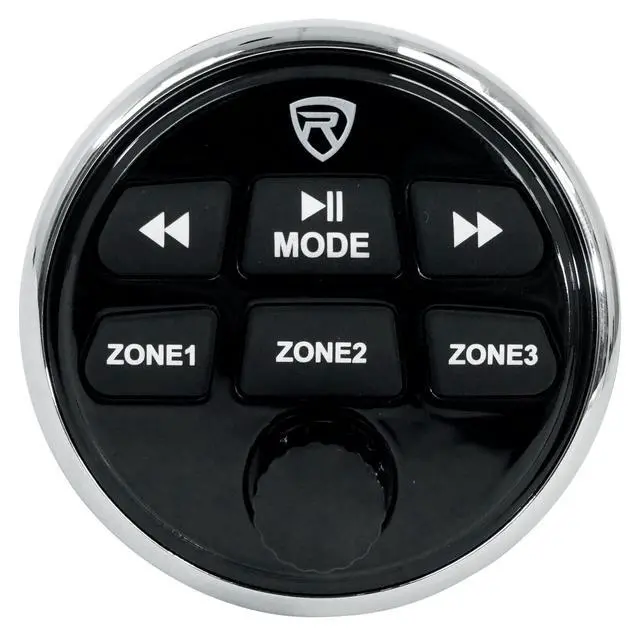 Alt view image 6 of 7 - RGHR-ZA 4 Zone Marine Gauge Hole Receiver, Bluetooth App Control | IP66 Waterproof, 3" TFT Display, Wired Remote, Zone Volume Controls, 72W x 4 Peak / 28W x 4 RMS, USB, Built-in EQ, AM/FM