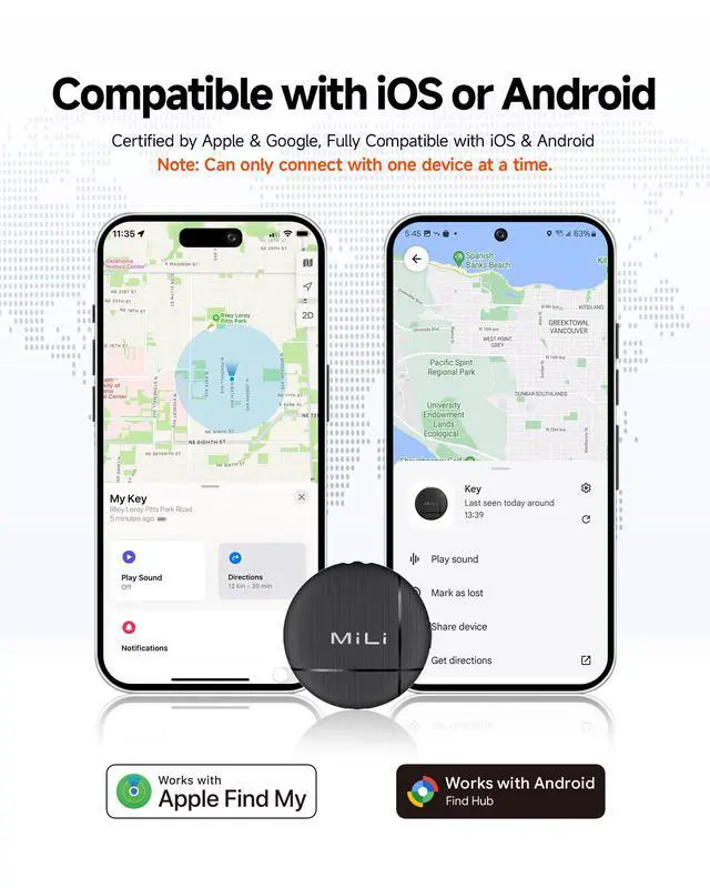 Alt view image 3 of 6 - Air Tracker Tags for iOS and Android 4 Pack Air Tags | Bluetooth Tracker for Apple Find My/Google Find Hub. Key Finder Item Locator for Luggage, Suitcase, Backpack