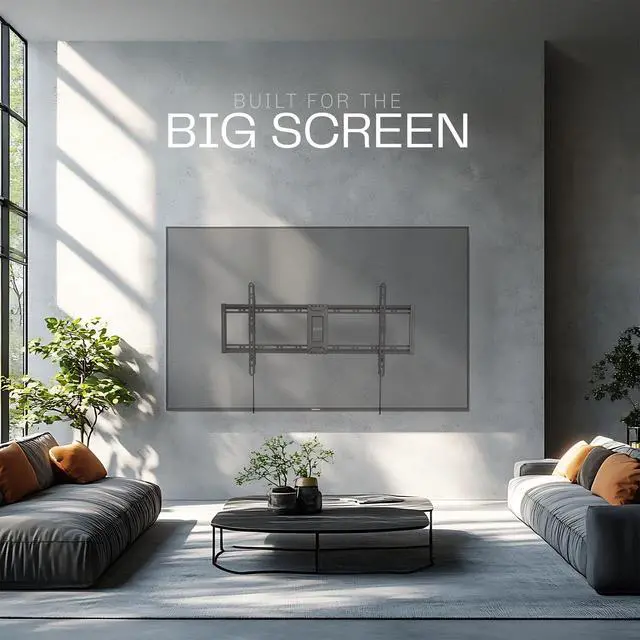 Alt view image 6 of 7 - Black TV Wall Mount for 43 to 100 inch Screens, MOUNT-VW100F | Heavy Duty Steel, TV Wall Bracket fits LCD LED Curved and Flat Panel Screens, Max VESA 800x400mm, Holds 165 lbs