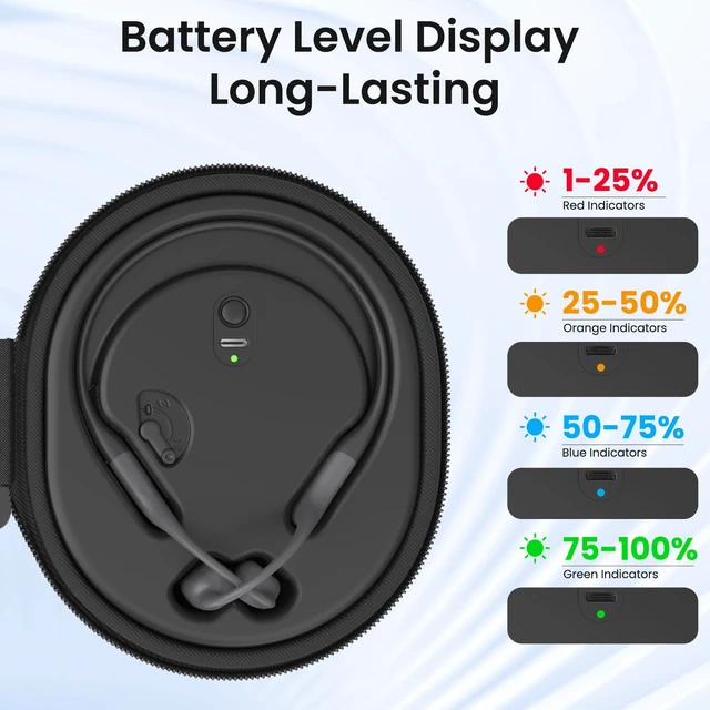 Alt view image 4 of 7 - Charging Case Compatible with Shokz OpenSwim Pro, Magnetic Fast Charging Station Built in 2000mAh, Charger Stand Dock Cable for Aftershokz Aeropex AS800/S803, OpenRun Pro/OpenRun/Mini Headphone