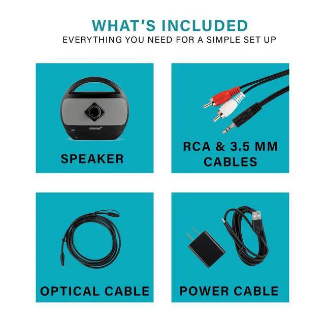 Alt view image 7 of 7 - Portable Wireless TV Speakers for Smart TV - Ideal for TV Watching Without The Blaring Volume - Wireless Speakers Designed for Hard of Hearing and Seniors Compatible with TV Streaming Audio