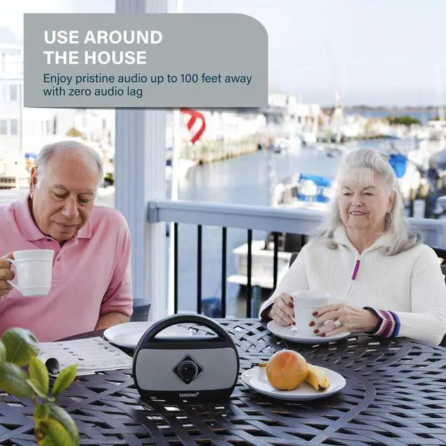 Alt view image 5 of 7 - Portable Wireless TV Speakers for Smart TV - Ideal for TV Watching Without The Blaring Volume - Wireless Speakers Designed for Hard of Hearing and Seniors Compatible with TV Streaming Audio